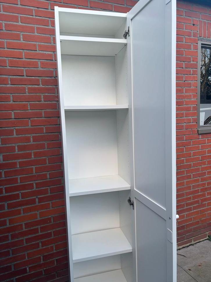 Witte Kast met Planken, billy ikea, Huis en Inrichting, Kasten | Boekenkasten, Zo goed als nieuw, Minder dan 50 cm, 200 cm of meer