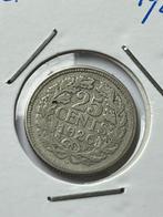 Zilveren kwartje 1926, Postzegels en Munten, Munten | Nederland, Zilver, Koningin Wilhelmina, Ophalen of Verzenden, Losse munt