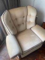 vrijwel nieuw klassiek beige bankstel met 3 fauteuils, Huis en Inrichting, Banken | Bankstellen, Ophalen, Klassiek, Stof, Driepersoons