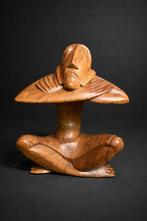 Balinees houtsnijwerk art deco stijl, Ophalen of Verzenden