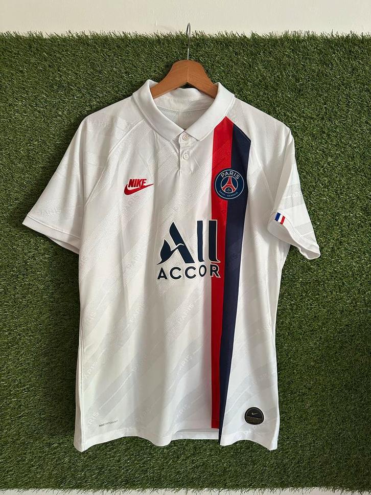 PSG 2019/20 Derde tenue, Kleding | Heren, Sportkleding, Gedragen, Voetbal, Maat 52/54 (L), Wit, Ophalen of Verzenden