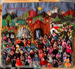 South American folk art embroidered tapestry patchwork, Ophalen of Verzenden
