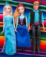 Frozen Poppen Set - Elsa, Anna & Kristoff, Ophalen of Verzenden, Gebruikt, Barbie