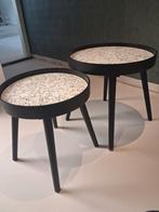 Moderne bijzettafels - Terrazzo blad, Ophalen, Minder dan 45 cm, Minder dan 55 cm, Metaal of Aluminium