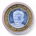 Las Vegas 10 Dollar Gaming Token Zilver MGM Grand -James, Postzegels en Munten, Ophalen of Verzenden, Zilver, Buitenland