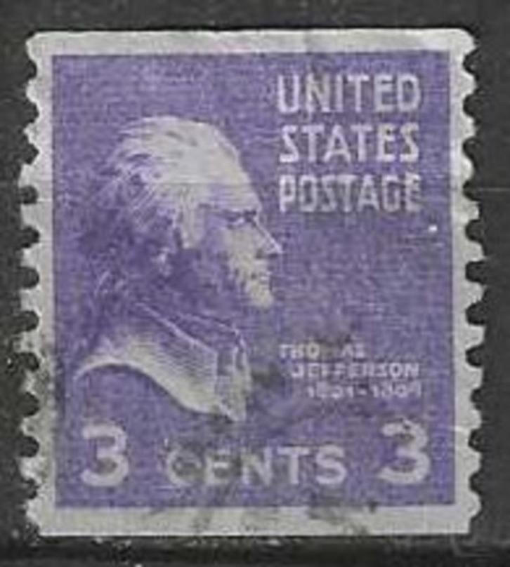 USA 1938 - Yvert 372aV - Thomas Jefferson. (ST), Postzegels en Munten, Postzegels | Amerika, Gestempeld, Noord-Amerika, Verzenden