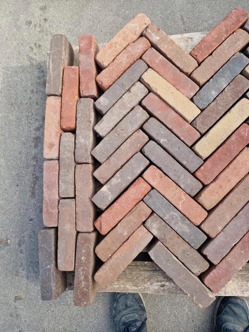 Gebakken Waalformaat getrommeld brons, Tuin en Terras, Tegels en Klinkers, Zo goed als nieuw, Klinkers, 10 m² of meer, Ophalen