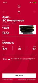 Ajax - SC Heerenveen, Tickets en Kaartjes, Eén persoon, November