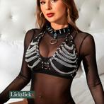 NIEUW!!  bh harnas lingerie sexy party, festival kleding, Kleding | Dames, Lickylicks, Verzenden, Zwart, BH