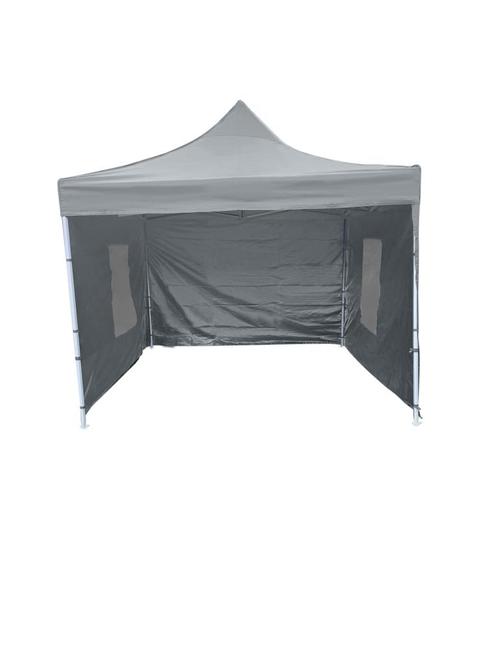 Deal! Grijze Easy-Up Partytent 3x3m – Compleet Met Zijwanden, Tuin en Terras, Partytenten, Nieuw, Partytent, 2 meter of meer, Minder dan 5 meter