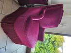 Vintage bordeaux rode velvet stoel, Huis en Inrichting, Stoelen, Ophalen, Zo goed als nieuw, Rood, Eén