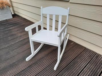 Houten kinderschommelstoel, Ikea, wit beschikbaar voor biedingen