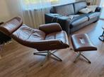 CONFORM Relax-stoel met hocker, Huis en Inrichting, Fauteuils, Ophalen of Verzenden, Zo goed als nieuw, Leer