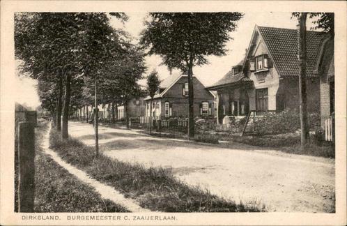 Dirksland Burgemeester Zaaijerlaan st 1930 Prachtlkaart, Verzamelen, Ansichtkaarten | Nederland, Gelopen, Zuid-Holland, 1920 tot 1940