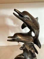 Bronzen Dolfijnen Beeld - 33cm, Antiek en Kunst, Kunst | Beelden en Houtsnijwerken, Ophalen