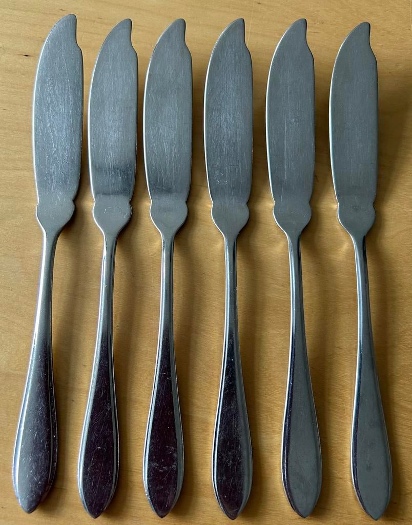 Vismessen Gero Zilmeta puntfilet 718, Antiek en Kunst, Antiek | Bestek, Ophalen of Verzenden