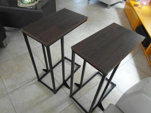2 x bijzettafel bruin zwart 64 Hoog als nieuw Elst (U) bij v, Huis en Inrichting, Tafels | Bijzettafels, Zo goed als nieuw, Rechthoekig