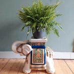 Lucky Vintage keramieken olifant plantentafel, Huis en Inrichting, Woonaccessoires | Zuilen en Pilaren, Ophalen, Gebruikt, Lucky Vintage