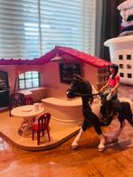 Schleich Cafe met paard en ruiter, Ophalen of Verzenden, Zo goed als nieuw