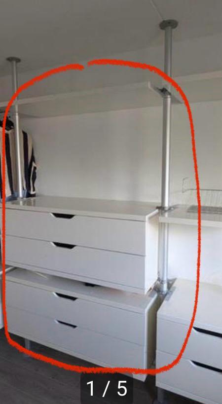 Stolmen Ikea kast met lades, Huis en Inrichting, Kasten | Stellingkasten, Gebruikt, Ophalen