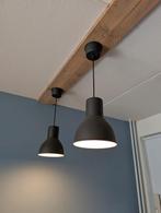 Dubbele industriële lampen in stijger hout, Ophalen, Zo goed als nieuw, Hout, Minder dan 50 cm