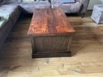Koloniale teakhouten Salontafel, Huis en Inrichting, Tafels | Salontafels, Ophalen, Gebruikt, 100 tot 150 cm, Koloniaal