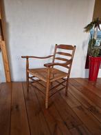 Oude hollandse stoel biezen zitting mid century koloniaal, Antiek en Kunst, Ophalen