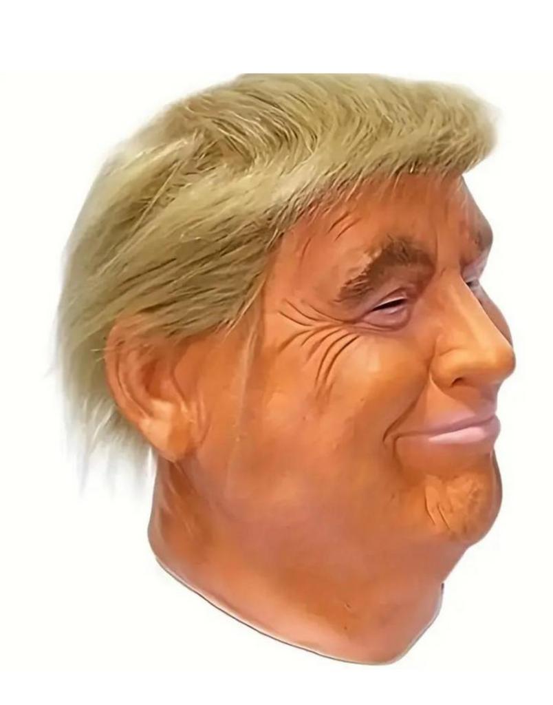 Trump Masker - Perfect voor Carnaval of Halloween!, Carnaval, Maat 42/44 (L), Ophalen of Verzenden, Zo goed als nieuw