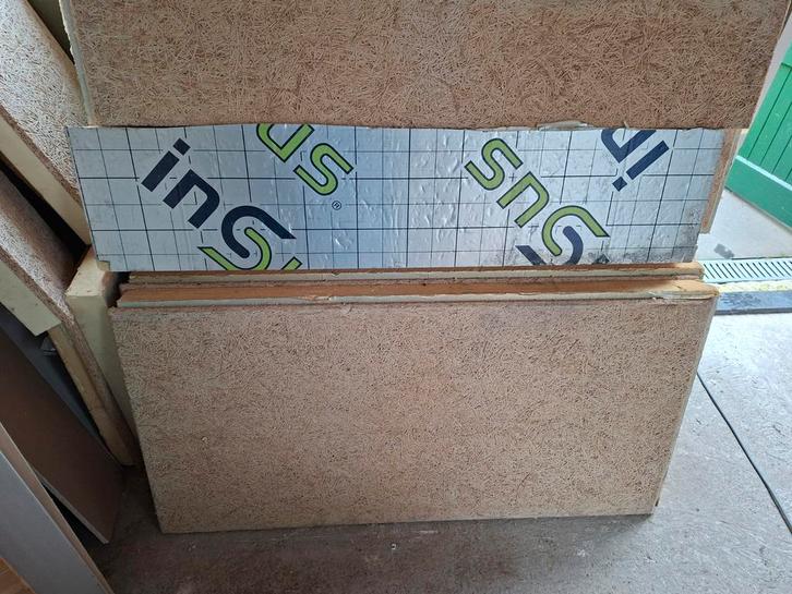 PIR isolatie met houtwolcementplaat, Doe-het-zelf en Verbouw, Isolatie en Afdichting, Gebruikt, Vloerisolatie, Muurisolatie, Dakisolatie