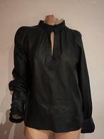EST’SEVEN blouse skai leer maat xs  origineel ZGAN, Zwart, Ophalen of Verzenden, Zo goed als nieuw, Maat 34 (XS) of kleiner