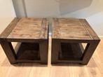 2 x Bijzet tafels / salontafel / nachtkastje, Huis en Inrichting, Tafels | Bijzettafels, Minder dan 55 cm, Gebruikt, Vierkant