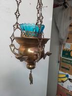 14438) antieke grote Godslamp  met hanger en binnenpot, Antiek en Kunst, Ophalen of Verzenden