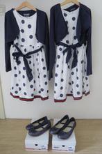 Balloon jurk bolero bruidsmeisje communie 140 wit blauw ZGAN, Balloon chic, Meisje, Ophalen of Verzenden, Zo goed als nieuw