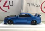 AUTOart 77460 1:18 Nissan Skyline GT-R (R34) Z-Tune blauw, Ophalen of Verzenden, Nieuw, Auto, Autoart