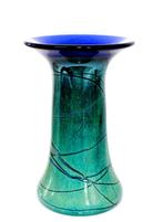 Schitterende Art Nouveau Blauw Groene Glazen Vaas, Antiek en Kunst, Verzenden