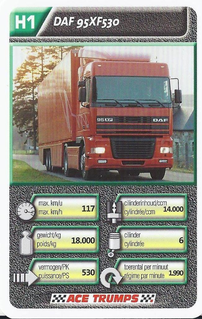 Ab228 Autokaartje h1 daf 95 xf 530, Ophalen of Verzenden, Zo goed als nieuw, Auto's