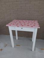 Sidetable - tafeltje wit, 60 cm of meer, Rechthoekig, Zo goed als nieuw, Hout