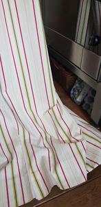 Dik katoen verduisterend streepdessin luxe gordijn 182x222, Huis en Inrichting, Wit, Zo goed als nieuw, Verzenden, 200 cm of meer