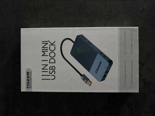 QGEEM 11-IN-1 docking station usb hub, Computers en Software, Dockingstations, Zo goed als nieuw, Laptop, Ophalen of Verzenden