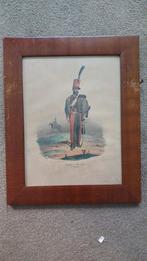 Huzaar van het Franse leger. Ingekleurde li t ho, Ophalen of Verzenden