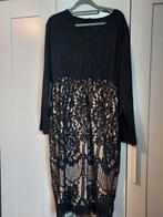 Elegante zwarte jurk met kanten details 44/46 Gatsby, Kleding | Dames, Ophalen of Verzenden, Zo goed als nieuw, Geen merk, Jurk