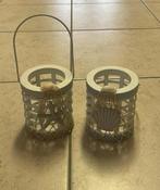 Verschillende leuke theelicht houders, Huis en Inrichting, Overige materialen, Ophalen of Verzenden, Zo goed als nieuw, Crème