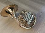 Hans Hoyer Dubbelhoorn F/Bes - Goldmessing, Muziek en Instrumenten, Ophalen, Gebruikt, F-hoorn