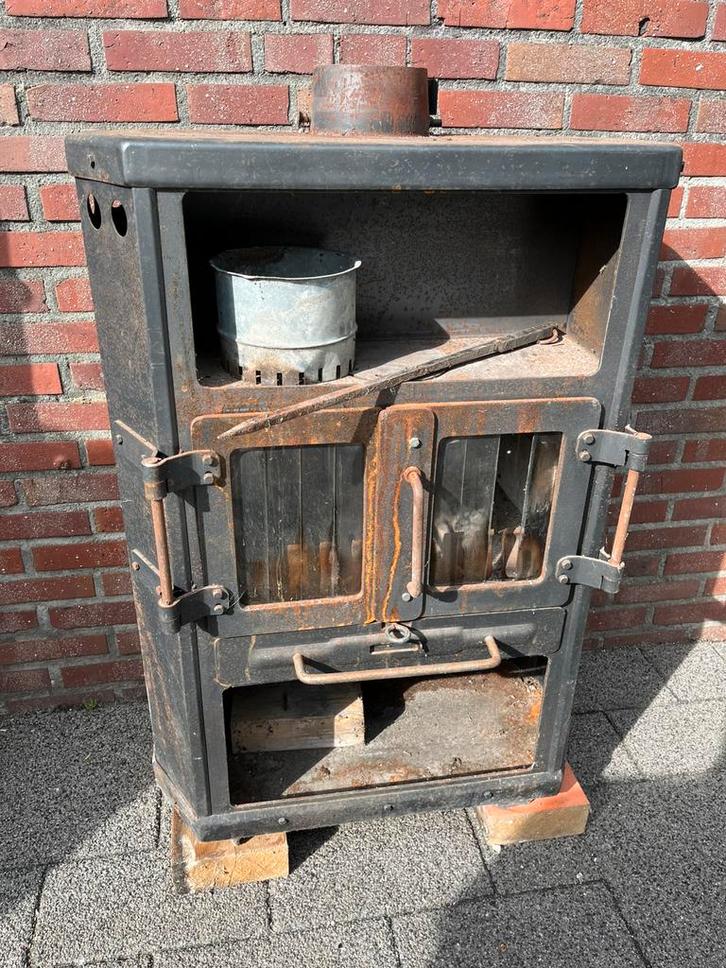 Vrijstaande houtkachel opknapper, Huis en Inrichting, Kachels, Gebruikt, Vrijstaand, Houtkachel, Hout, Ophalen