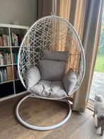 Ei-vormige hangstoel voor binnen en buiten, Huis en Inrichting, Stoelen, Ophalen, Kunststof, Gebruikt, Wit