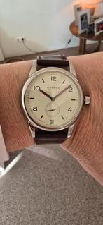 Nomos Club Datum, Sieraden, Tassen en Uiterlijk, Horloges | Heren, Leer, Polshorloge, Zo goed als nieuw, Ophalen