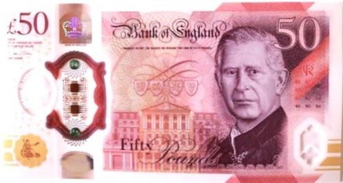 FIFTY POUND CHARLES III KONINKRIJK BANK ENGELAND, Postzegels en Munten, Bankbiljetten | Europa | Niet-Eurobiljetten, Overige landen