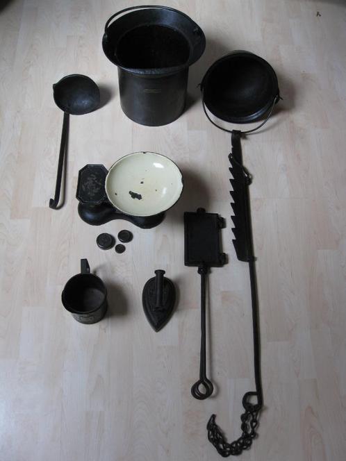 Antiek Gietijzere  kunst objecten als set, ook los te koop ., Antiek en Kunst, Antiek | Emaille, Ophalen of Verzenden