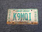 Kentekenplaat Illinois USA amateur radio nummerbord 1980, Ophalen of Verzenden, Gebruikt, Auto's