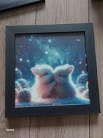 Diamond painting 25x25 konijnen, Minder dan 50 cm, Ophalen of Verzenden, Zo goed als nieuw, Schilderij